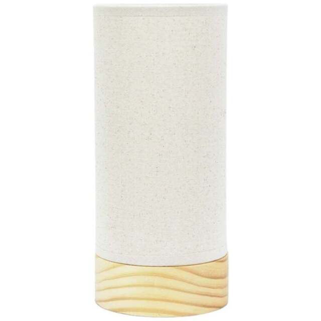 ValueLights Elsa Cream Shade Wooden LED Table Lamp - Wilko - image 1