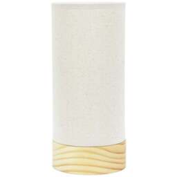 ValueLights Elsa Cream Shade Wooden LED Table Lamp - Wilko