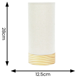 ValueLights Elsa Cream Shade Wooden LED Table Lamp - Wilko - thumbnail 5