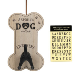 Single Personalised Dog Plaque 21 x 12.5cm in Assorted styles - Size: 12 x 21 x 6cm - Wilko - thumbnail 3