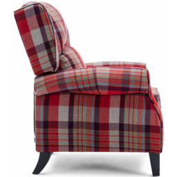 Furniture Online Eaton Red Wing Back Checkered Recliner Chair - Size: 102 x 79.5 x 88cm - Wilko - thumbnail 6