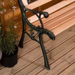 Garden Vida Rose Style Garden Bench - Size: 2 Seater - Brown - Wilko - thumbnail 7