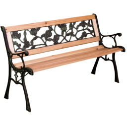 Garden Vida Rose Style Garden Bench - Size: 2 Seater - Brown - Wilko - thumbnail 3