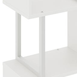 Living and Home 5 Shelf White S-Shaped Geometric Bookcase with LED Light - Wilko - thumbnail 5