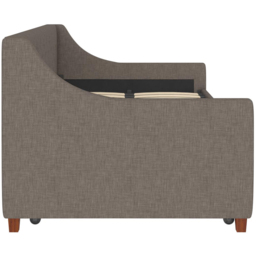 Novogratz Her Majesty Single Linen Brown Daybed with Trundle - Grey - Wilko - thumbnail 6