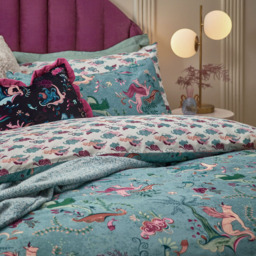 furn Athena King Size Mineral Blue Mythological Duvet Set - furn. - Wilko - thumbnail 3