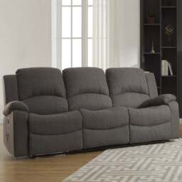 Marldon 3 Seater Dark Grey Electric Recliner Sofa - Artemis Home - Wilko