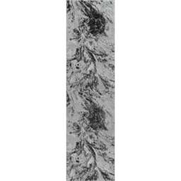 Desire Rugs Serenity Black Abstract Water Grunge Texture Rug 60 x 220cm - Wilko
