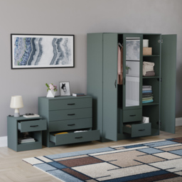 Vida Designs Riano Green 3 Piece Bedroom Furniture Set - Jasper Green - Wilko - thumbnail 6
