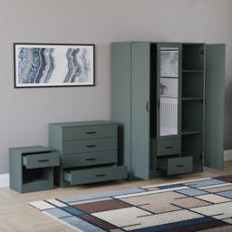 Vida Designs Riano Green 3 Piece Bedroom Furniture Set - Jasper Green - Wilko - thumbnail 5