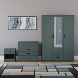 Vida Designs Riano Green 3 Piece Bedroom Furniture Set - Jasper Green - Wilko - thumbnail 3