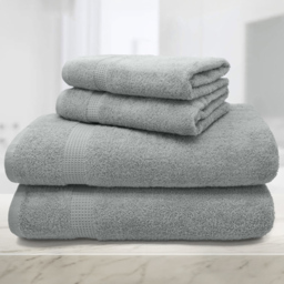 Mayfair Egyptian Cotton Platinum Hand Towel Set of 2 - Grey - Wilko - thumbnail 4