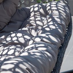 Artemis Home Alston 2 Seater Light Grey Garden Hanging Egg Chair - Size: 190 x 130 x 75cm - Wilko - thumbnail 3
