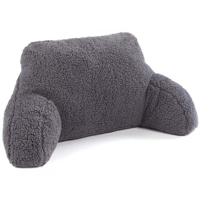 Downland Huggleland Charcoal Fleece Cuddle Cushion - Size: 59 x 45 x 39cm - Grey - Wilko