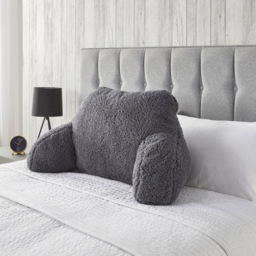 Downland Huggleland Charcoal Fleece Cuddle Cushion - Size: 59 x 45 x 39cm - Grey - Wilko - thumbnail 3