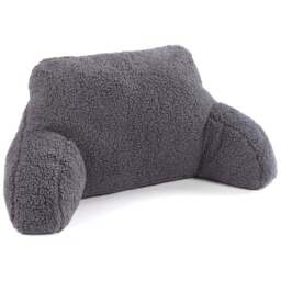 Downland Huggleland Charcoal Fleece Cuddle Cushion - Size: 59 x 45 x 39cm - Grey - Wilko - thumbnail 1