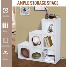 Portland 6 Cube White Bookcase - Size: 6 Shelf - Wilko - thumbnail 5