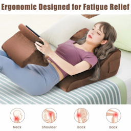 Costway 2 Piece Brown Wedge Pillow Set - Size: Single - Wilko - thumbnail 7