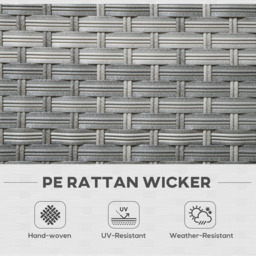 Outsunny 10 Seater Mixed Grey Rattan Patio Furniture Set - Wilko - thumbnail 5
