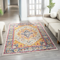 Desire Rugs San Marino Multicolour Floral Rug 60 x 220cm - Size: 220 x 60 x 0.8cm - Wilko - thumbnail 7