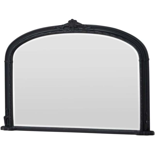 Yearn Victoria Bevelled Black Overmantle Mirror 89 x 127cm - Wilko - image 1