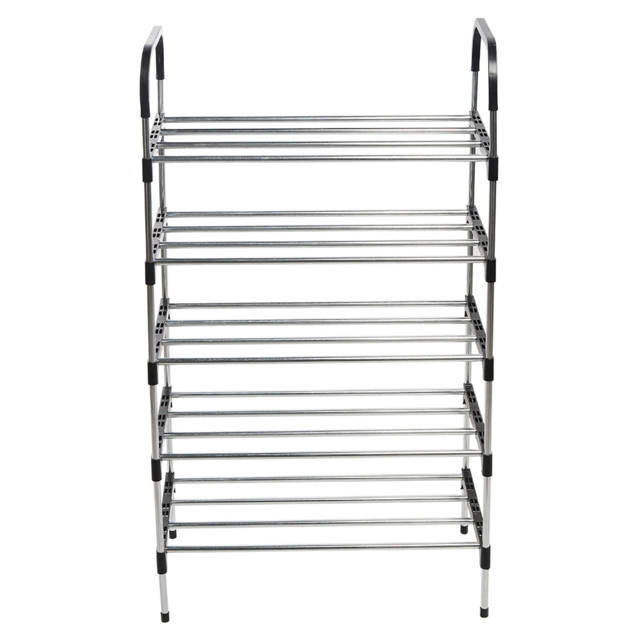 Living and Home 5-Tier Black Metal Shoe Rack - Size: 30 x 60 x 95cm - Wilko - image 1