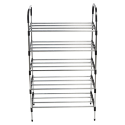 Living and Home 5-Tier Black Metal Shoe Rack - Size: 30 x 60 x 95cm - Wilko