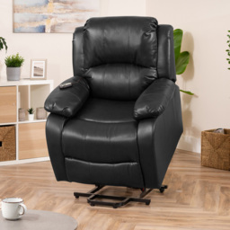 Artemis Home Northfield Black Dual Motor Massage and Heat Riser Recliner Chair - Size: Single - Wilko - thumbnail 4