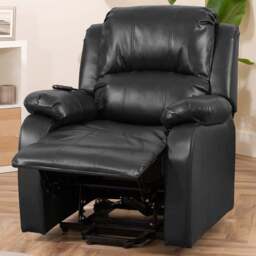 Artemis Home Northfield Black Dual Motor Massage and Heat Riser Recliner Chair - Size: Single - Wilko