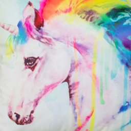 Velosso Rainbow Hair Unicorn Filled Cushion 43 x 43cm 2 Pack - Multi - Wilko - thumbnail 3