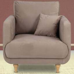 Safa Single Seater Beige Chair - Wilko - thumbnail 1