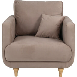 Safa Single Seater Beige Chair - Wilko - thumbnail 3