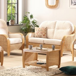 Desser Furniture Centurion 4 Seater Cotton Cream Sofa Set - Size: 2 Seater - Brown - Wilko - thumbnail 7