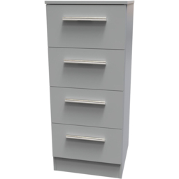 Crowndale Contrast 4 Drawer Dusk Grey Bedside Cabinet Ready Assembled - Wilko - thumbnail 5