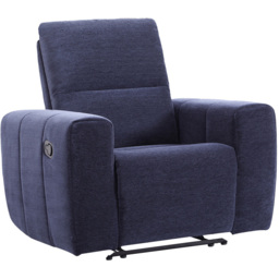 Holborton Manual Recliner Armchair Navy - Size: Single - Wilko - thumbnail 3