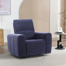 Holborton Manual Recliner Armchair Navy - Size: Single - Wilko