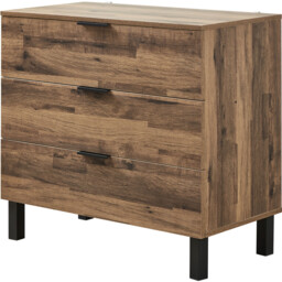 Hampshire 3 Drawer Oak Chest of Drawers - Brown - Wilko - thumbnail 4