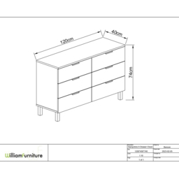 Hampshire 3 Drawer Oak Chest of Drawers - Brown - Wilko - thumbnail 6