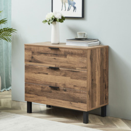 Hampshire 3 Drawer Oak Chest of Drawers - Brown - Wilko - thumbnail 5