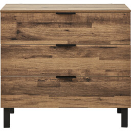 Hampshire 3 Drawer Oak Chest of Drawers - Brown - Wilko - thumbnail 3