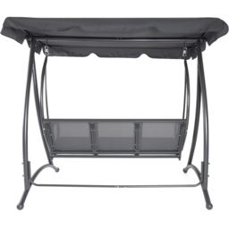 Charles Bentley 3 Seater Grey Garden Swing Seat with Canopy - Wilko - thumbnail 6