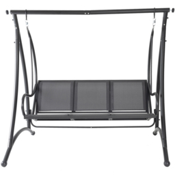 Charles Bentley 3 Seater Grey Garden Swing Seat with Canopy - Wilko - thumbnail 7