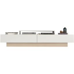 Decorotika Lusi 2 Door Single Shelf Cordoba and White TV Unit with 2 Wall Shelf - Size: 40 x 180 x 32cm - Multi - Wilko - thumbnail 4