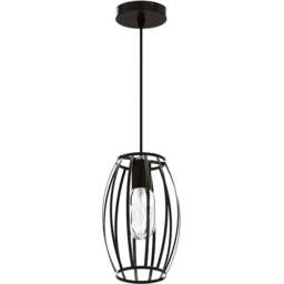 Living and Home Small Black Iron Lantern E27 Pendant Light - Size: 130 x 14.8 x 14.8cm - Wilko