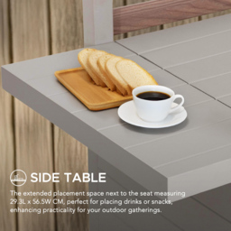Sunjoy 2 Seater Under storage Patio Loveseat with Footstool and Canopy - Grey - Wilko - thumbnail 5