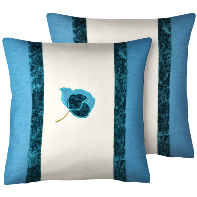 Intimates Amelia Teal Filled Cushion 43 x 43cm 2 Pack - Blue - Wilko - image 1