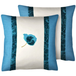 Intimates Amelia Teal Filled Cushion 43 x 43cm 2 Pack - Blue - Wilko - thumbnail 1