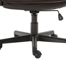 Portland Brown PU Leather Swivel Executive Office Chair - Size: 67 x 62 x 94cm - Wilko - thumbnail 5