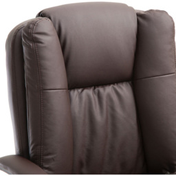 Portland Brown PU Leather Swivel Executive Office Chair - Size: 67 x 62 x 94cm - Wilko - thumbnail 4