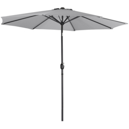 Living and Home Light Grey Round Crank Tilt Parasol 3m - Wilko - thumbnail 1